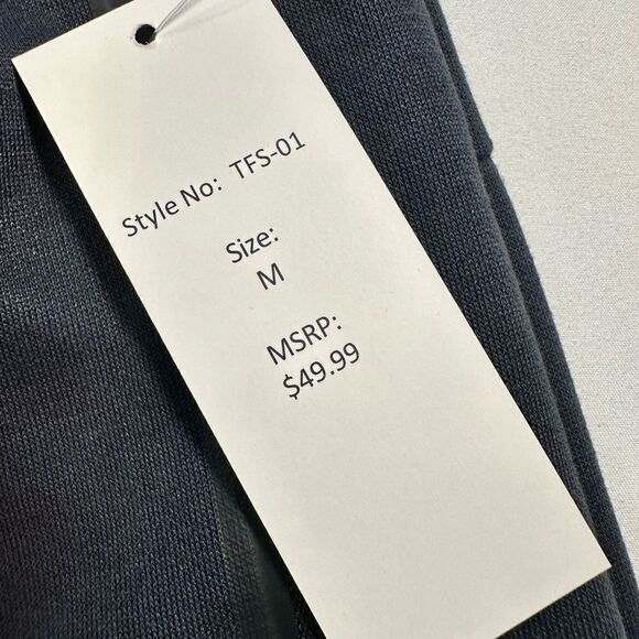 NWT Pure Champ Men’s NAVY French Terry Casual Gym Shorts w/Zip Pockets - Size M - Picture 5 of 9